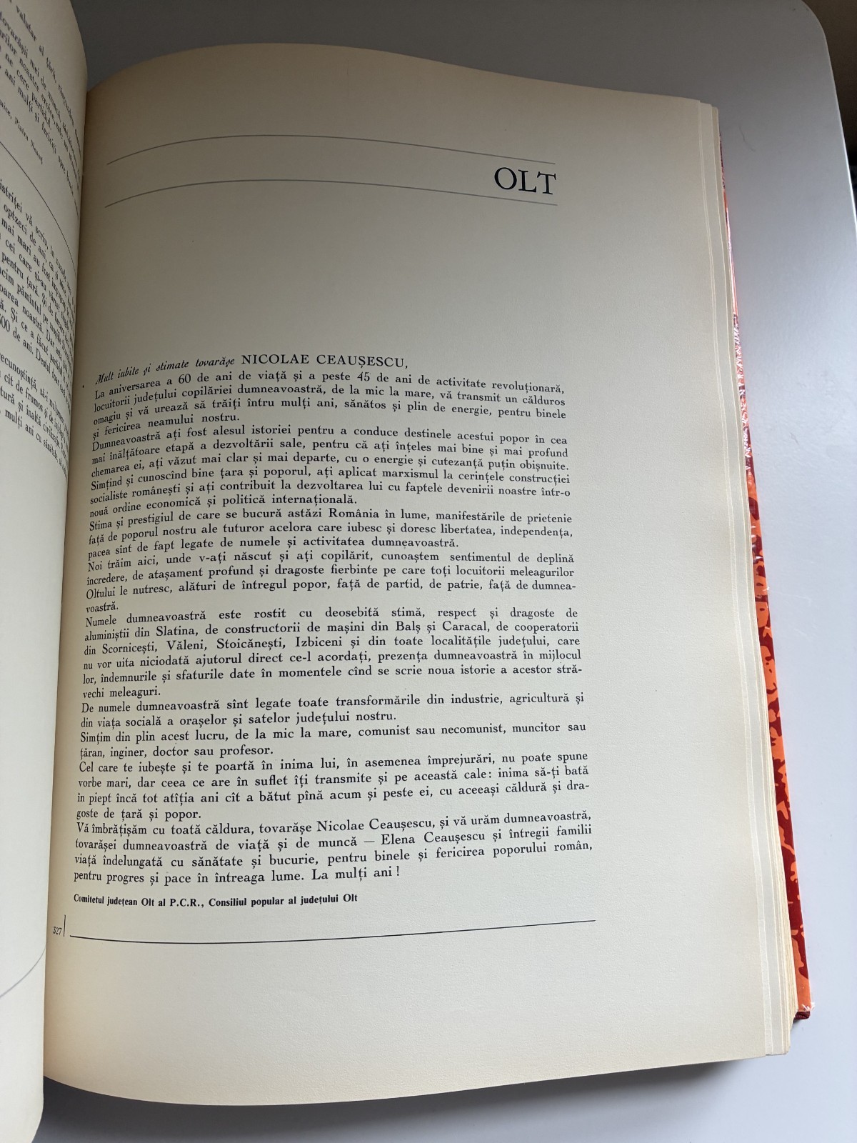 Omagiu Ceausescu 1978 — Antique Communist Romania Propaganda Book