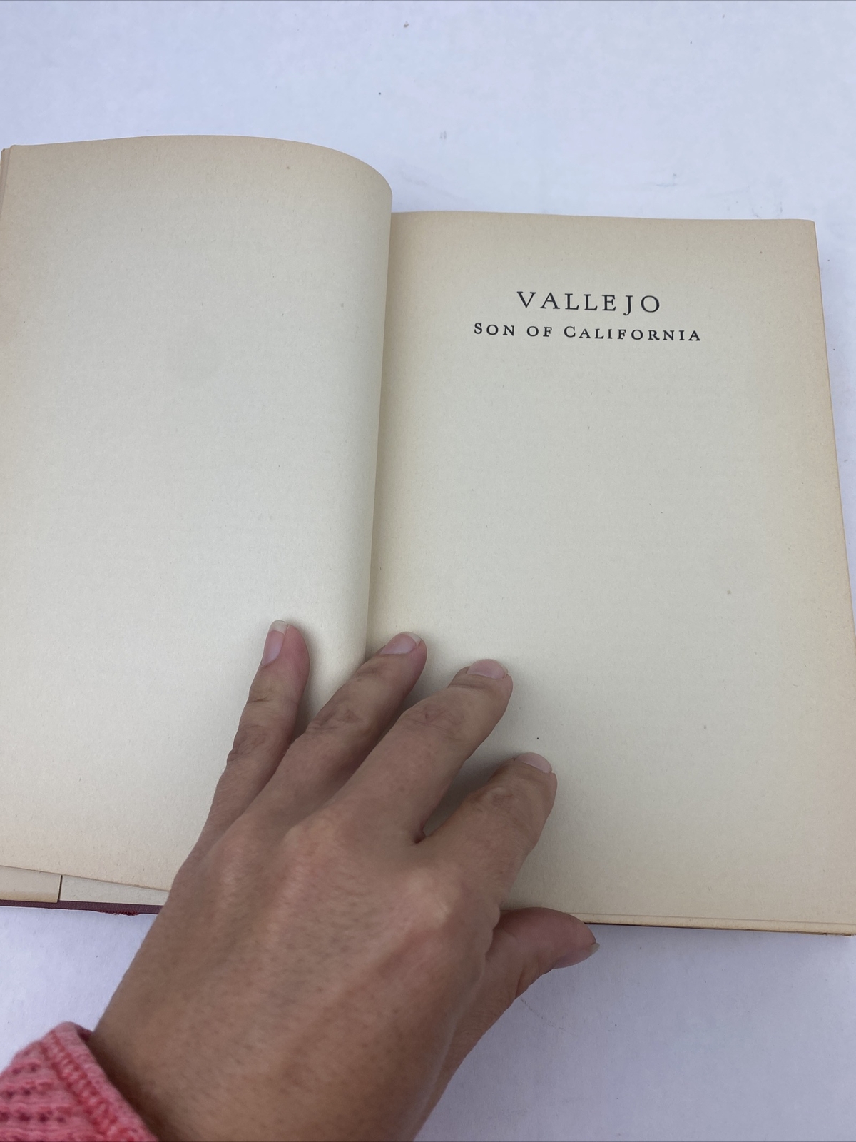 Vintage 1944 GENERAL M. G. VALLEJO Son Of California History Old California CA