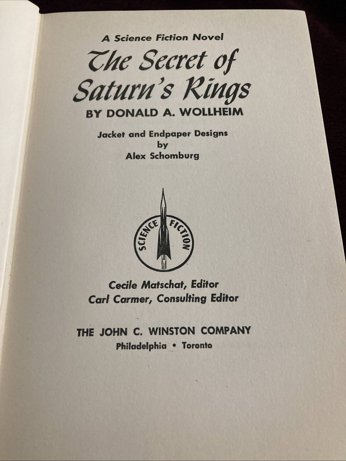 Winston Sci-Fi Series – The Secret of Saturn Rings – First Edition
