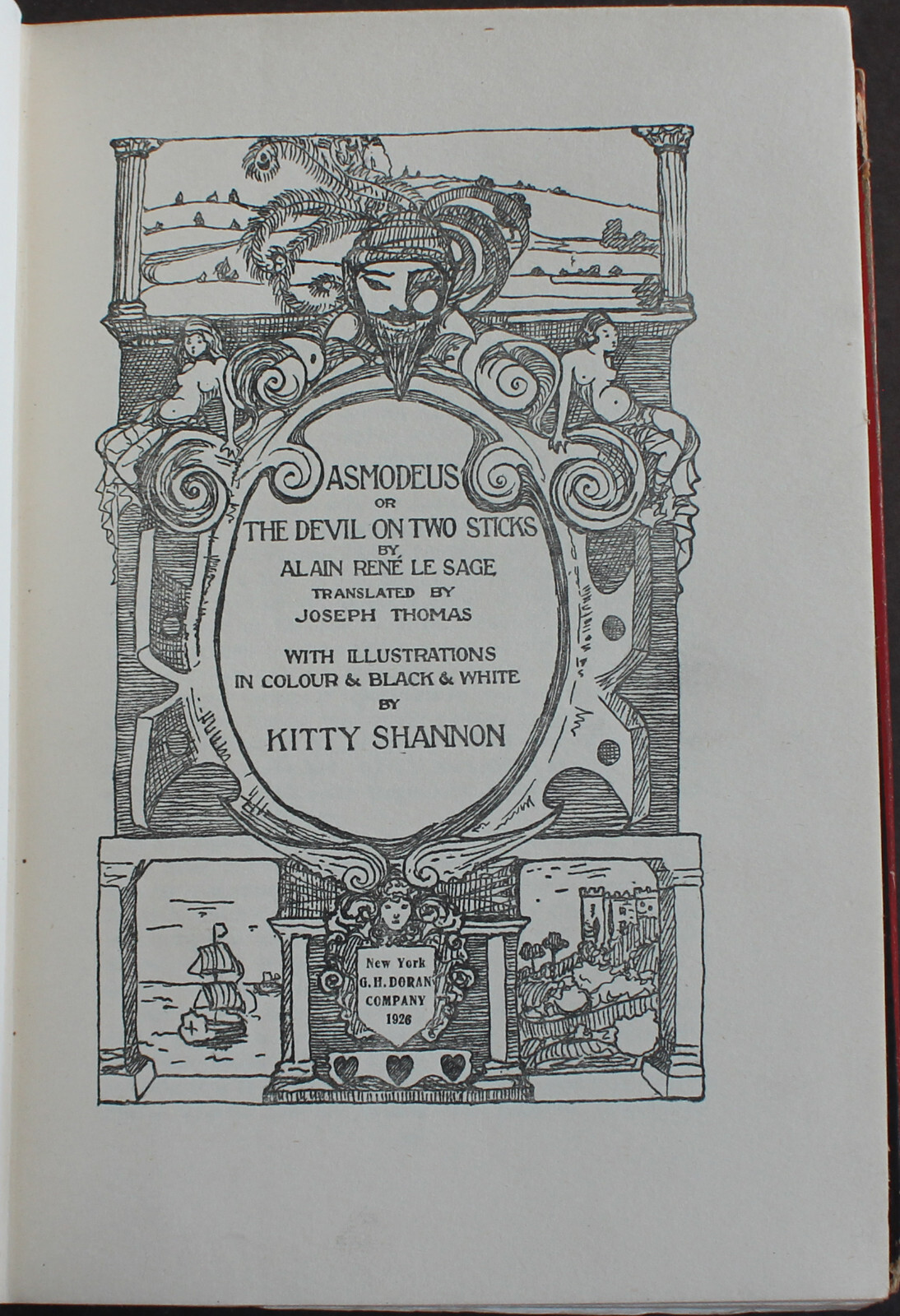 Rare Antique Old Book Devil On Two Sticks 1926 Illustrated Occult Demon Spain ⭐