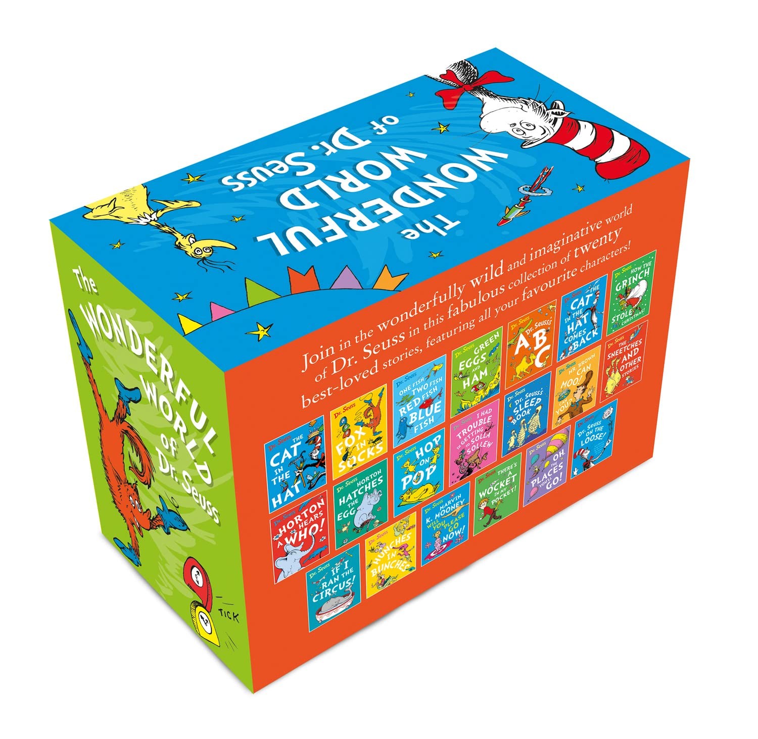 Dr Seuss 20 Book Box Set Hardback Kids Ages 3-7 Classic Collection Gift