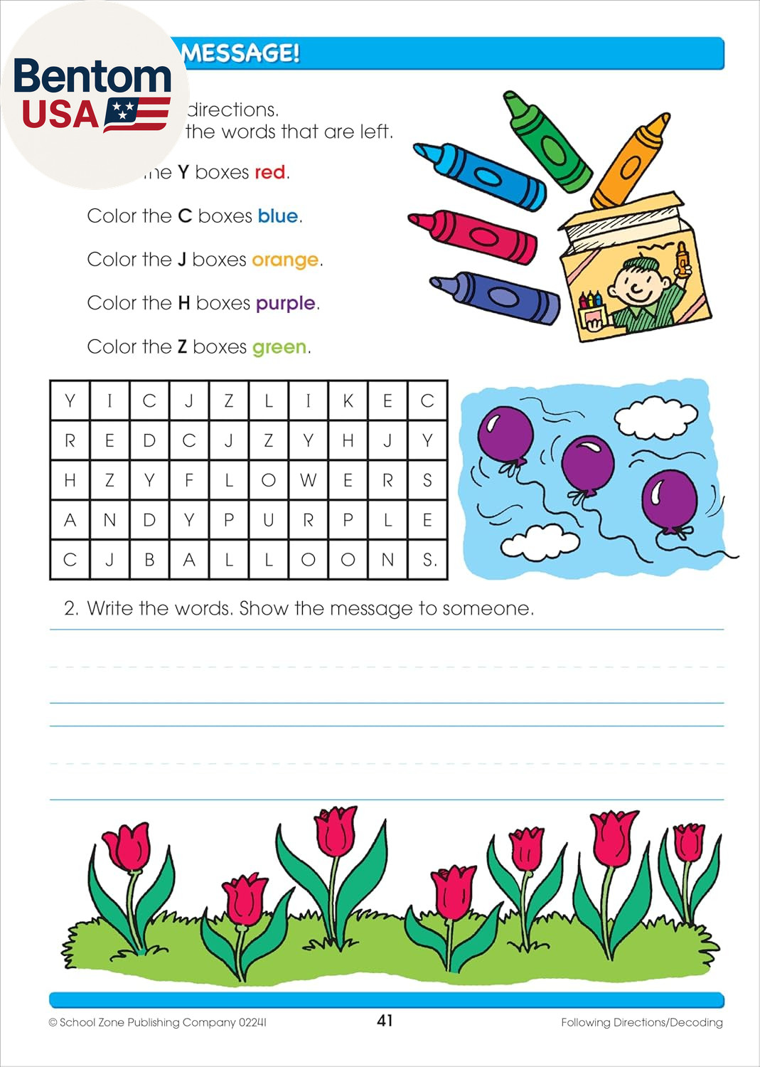 School Zone Reading Activities 1-2 Workbook: 64 Pages, 1St Grade, 2Nd Grade, Com