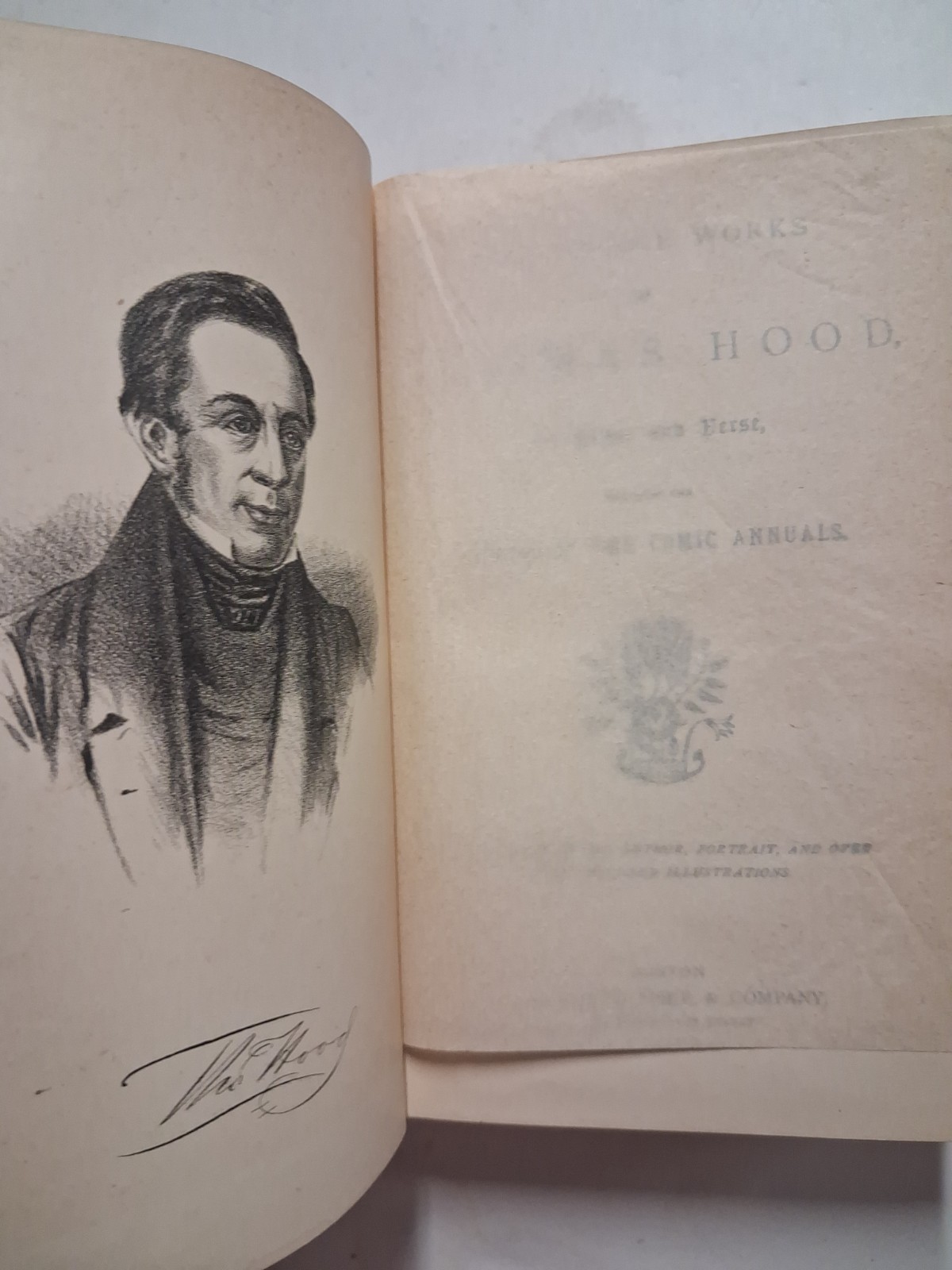 1880 COMIC THE CHOICE WORKS OF THOMAS HOOD 200 Illustrations ORNATE BINDING