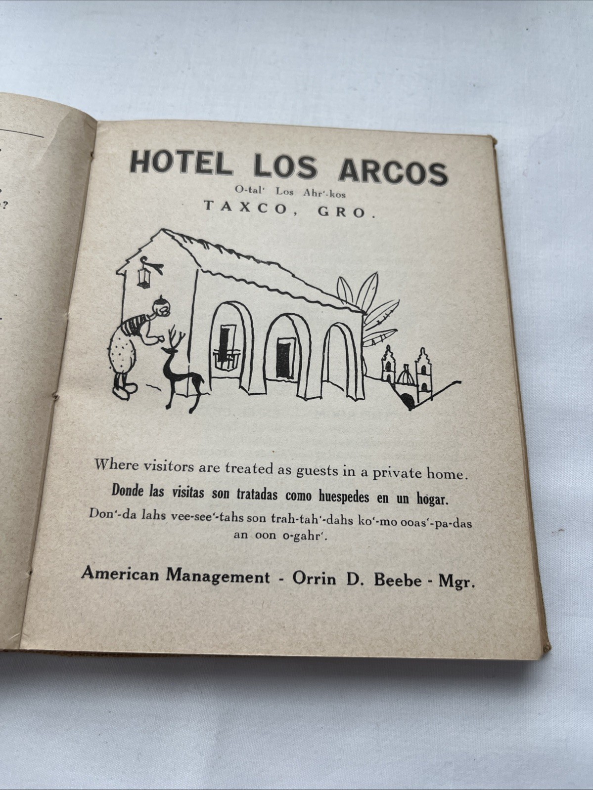 1935 Spanish For Your Mexican Visit Cloth Cover Book By Frances Toor 222 Pages