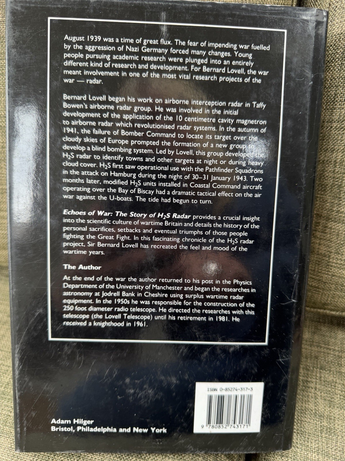 Echoes of War: The Story of H2S Radar, Lovell, Bernard