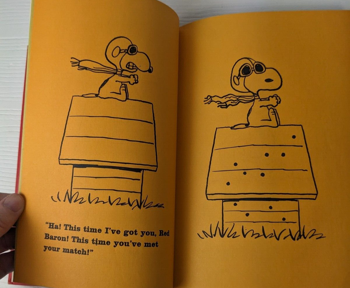 Vtg 1966 Children’s Hardcover Snoopy and the Red Baron Weekly Reader Book Club