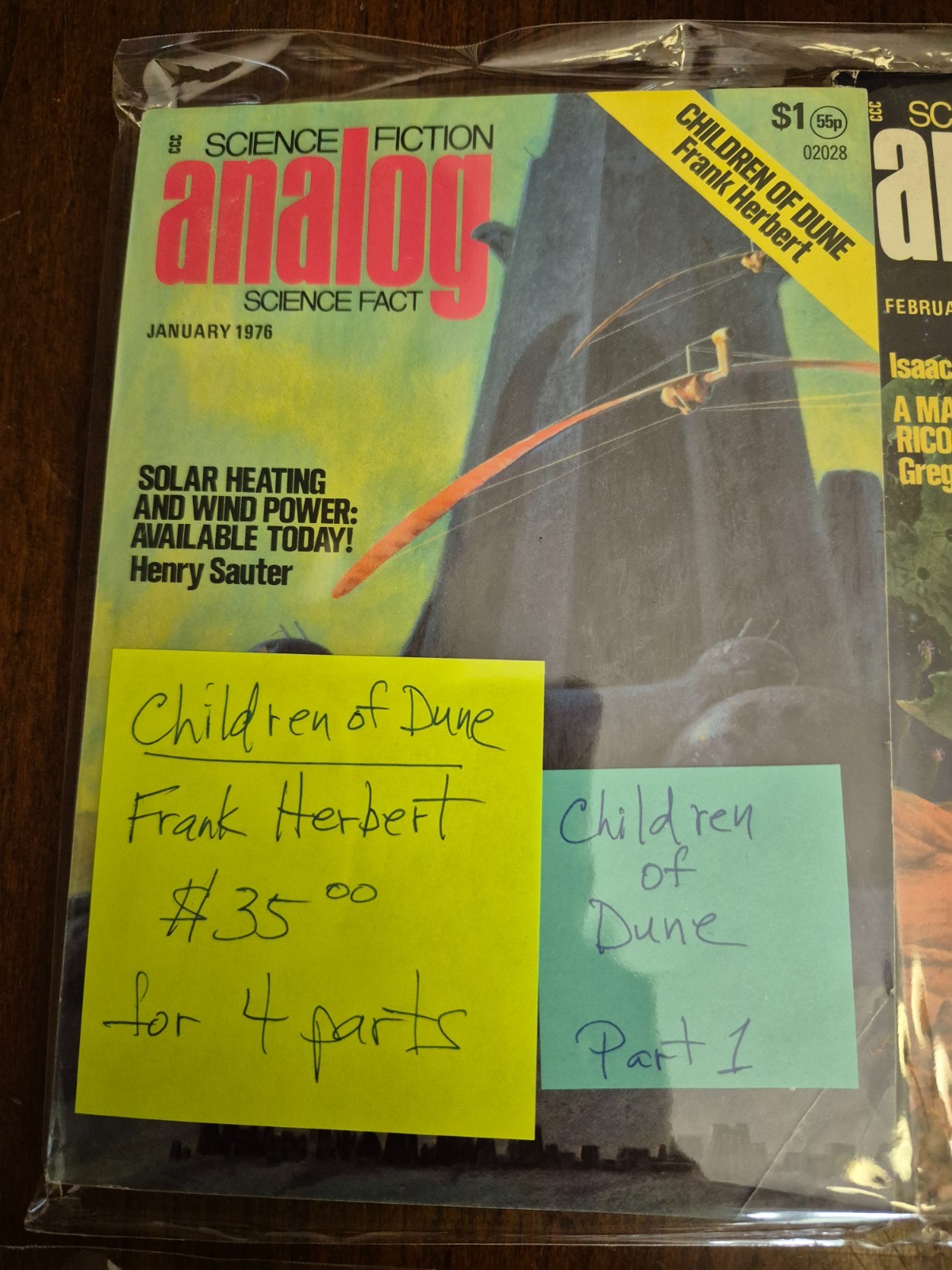 COMPLETE Children of Dune serial, Frank Herbert, Analog Mag, 1976, LOT of 4