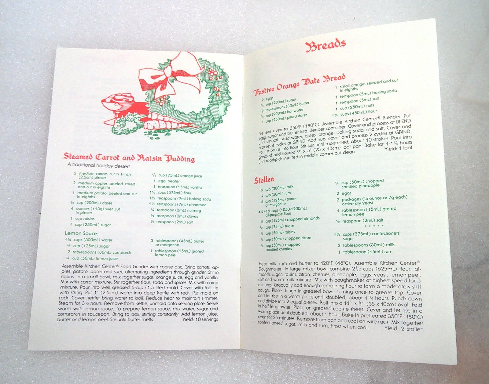 Oster Creative Holiday Entertaining 1970s Sunbeam appliances cookbook booklet