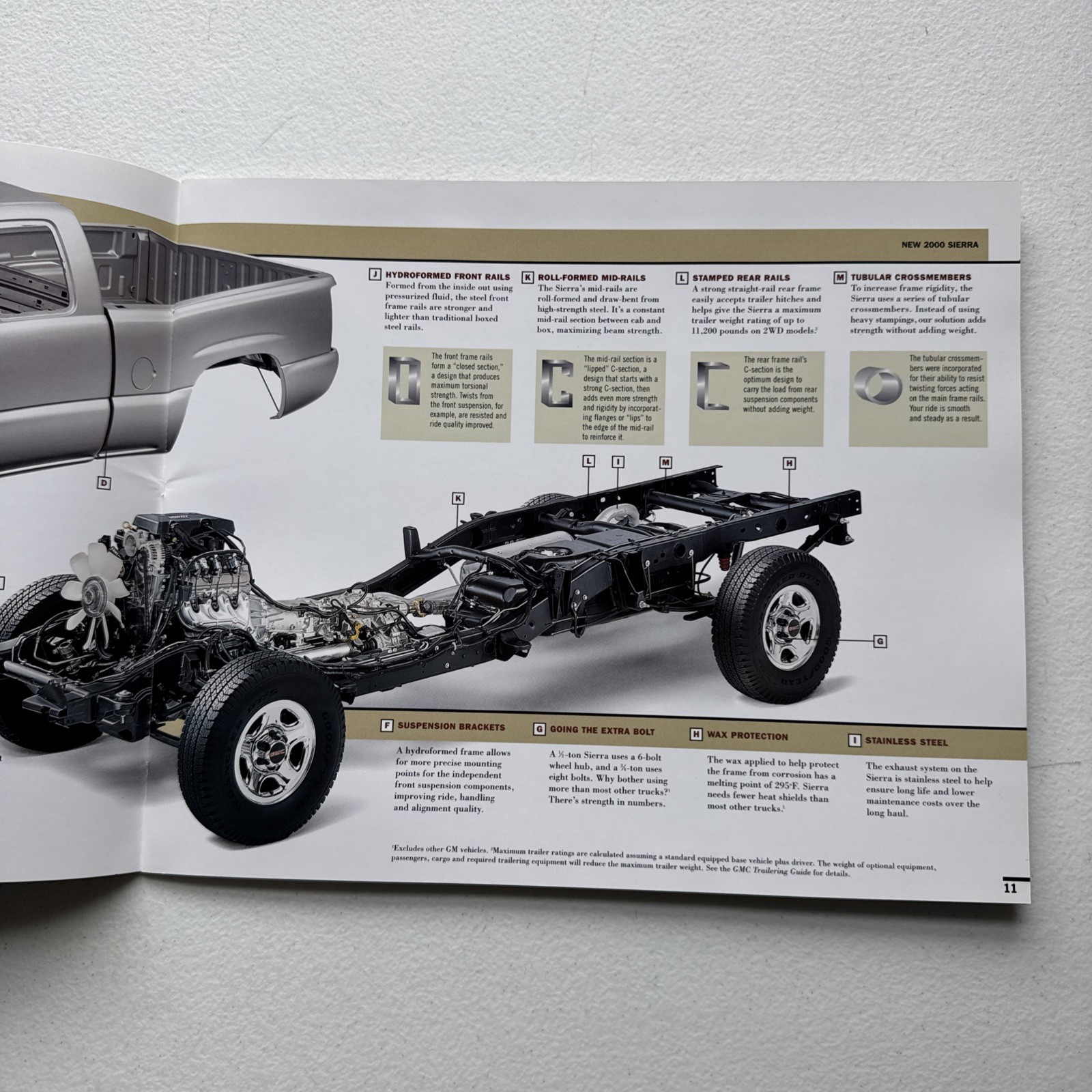 Vintage 2000 GMC Sierra Sales Dealer Brochure Catalog
