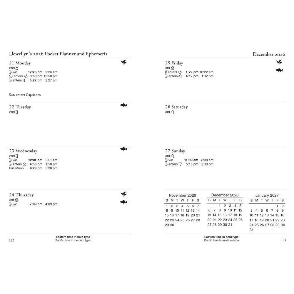 Llewellyn Publications, Llewellyns Astrological 2026 Pocket Planner