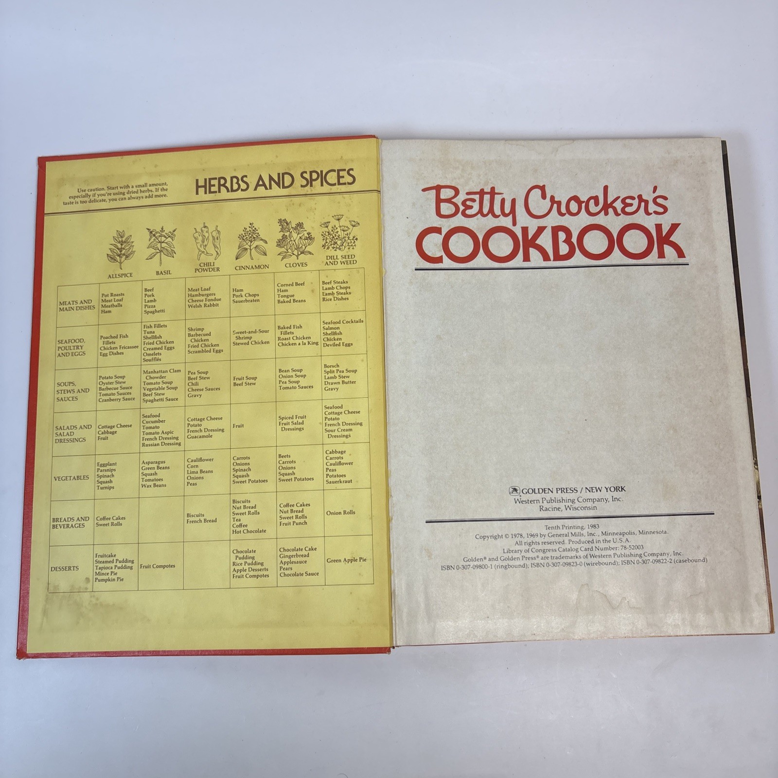 Vintage 1983 Betty Crocker’s Cookbook 5 Ring Binder Recipe Book 10th Printing