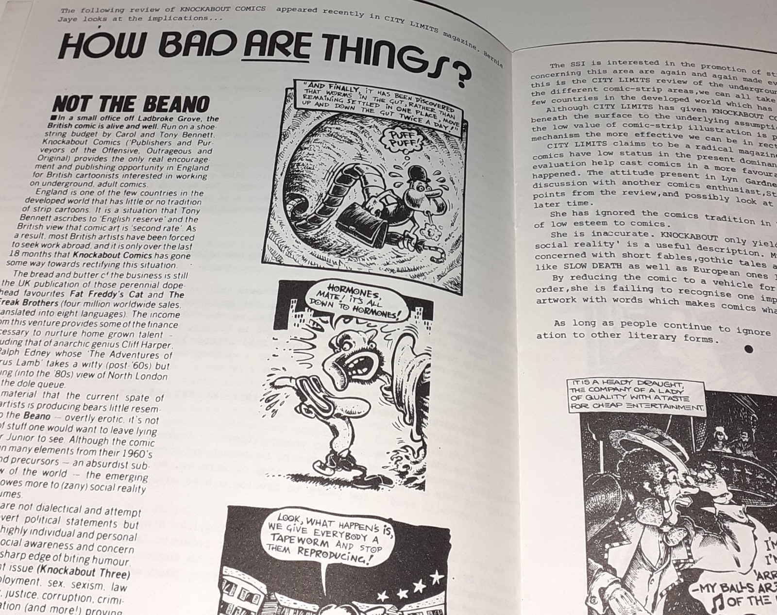 SSI JOURNAL 45 fanzine UK 1982 ALAN MOORE “DIE POOR!” Captain Britain Miracleman
