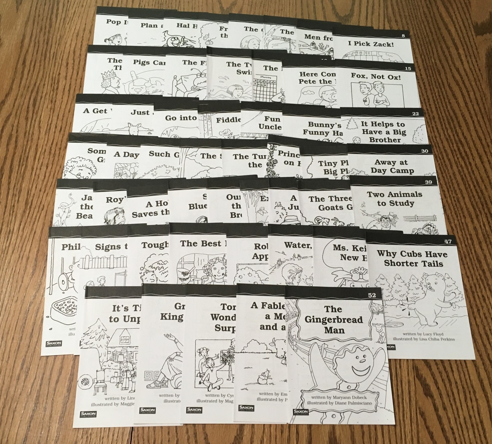 SAXON PHONICS & SPELLING 1ST GRADE DECODABLE TAKE HOME READERS 1 – 52