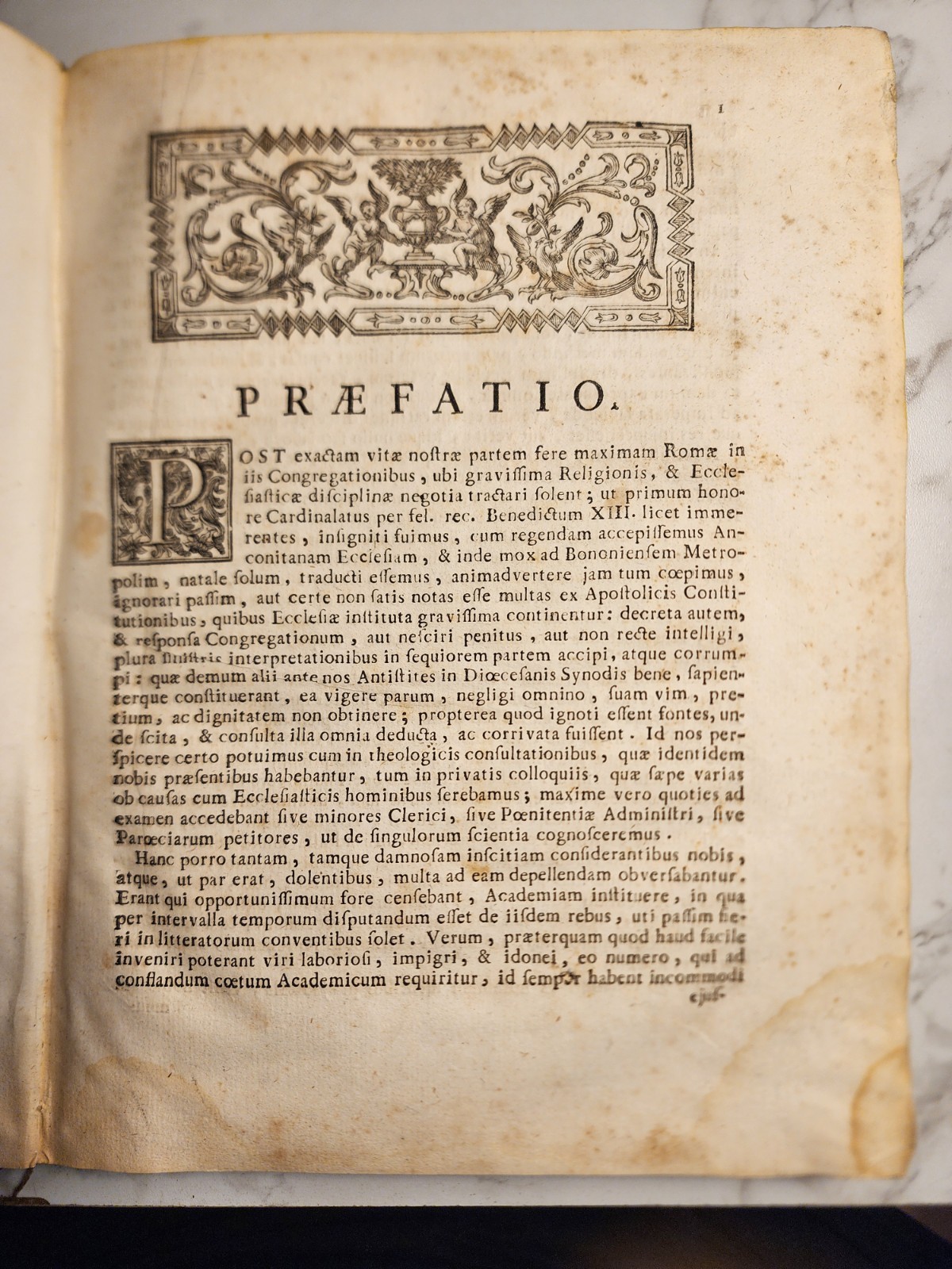 Benedict XIV De Synodo Dioecesana Tomus I Latin Leather Illustrated Rome 1767