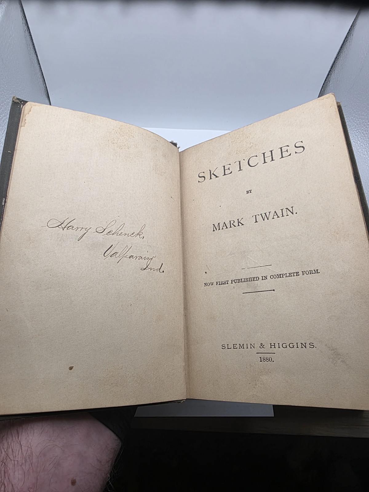 1880 Mark Twain Sketches Slemmin & Higgins Canadian Pirated 1st Edition