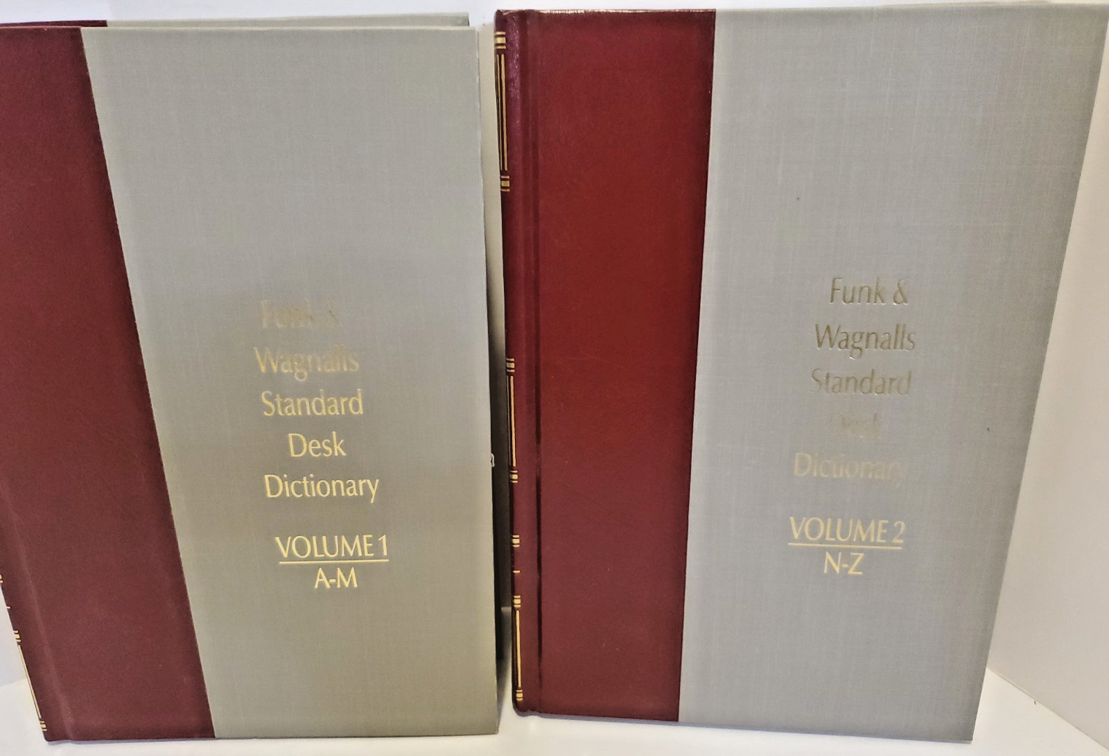 Funk and Wagnalls Standard Desk Dictionary Volumes 1 and 2 Set Hardcover 1984