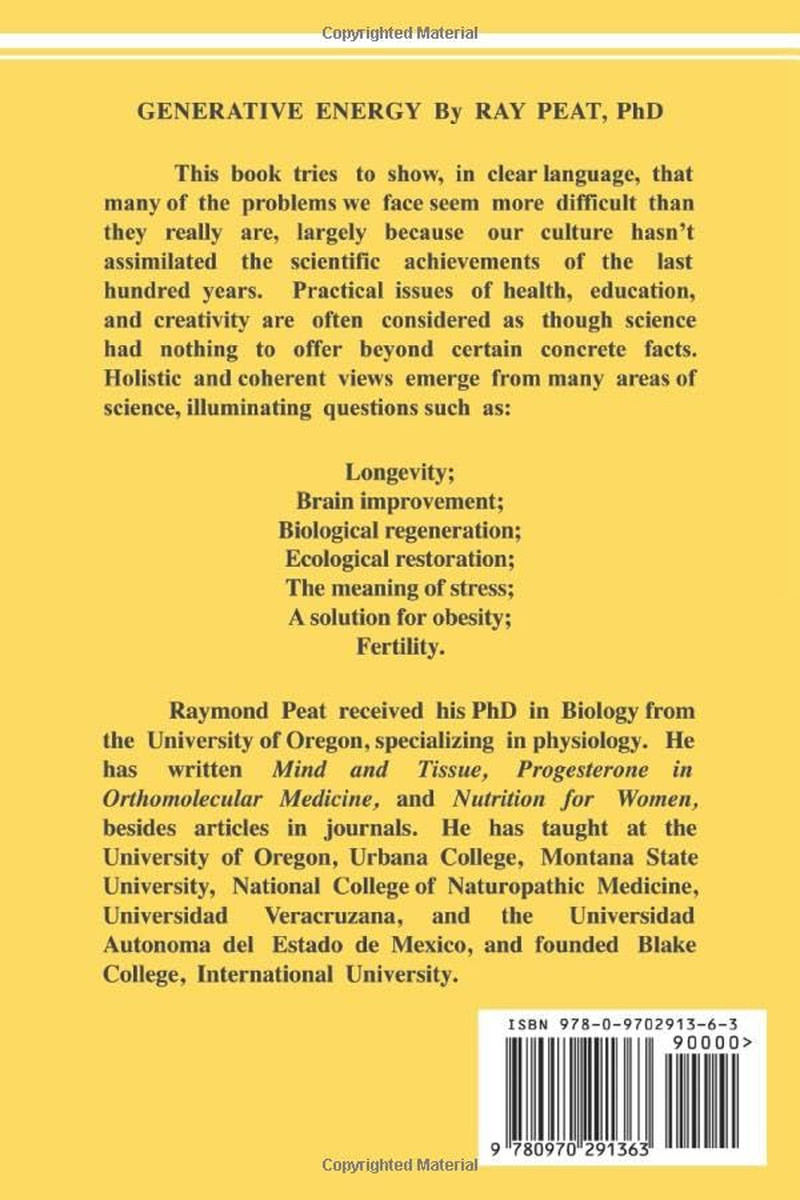 GENERATIVE ENERGY: Restoring The Wholeness Of Life