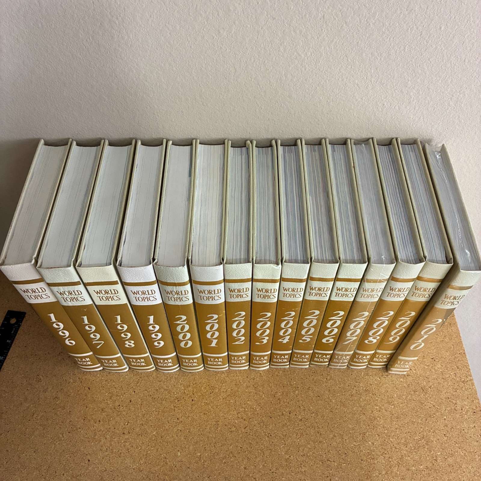 15 World Topics Year Book Yearbooks 1996-2010 Hardcover Books New, 2 Sealed