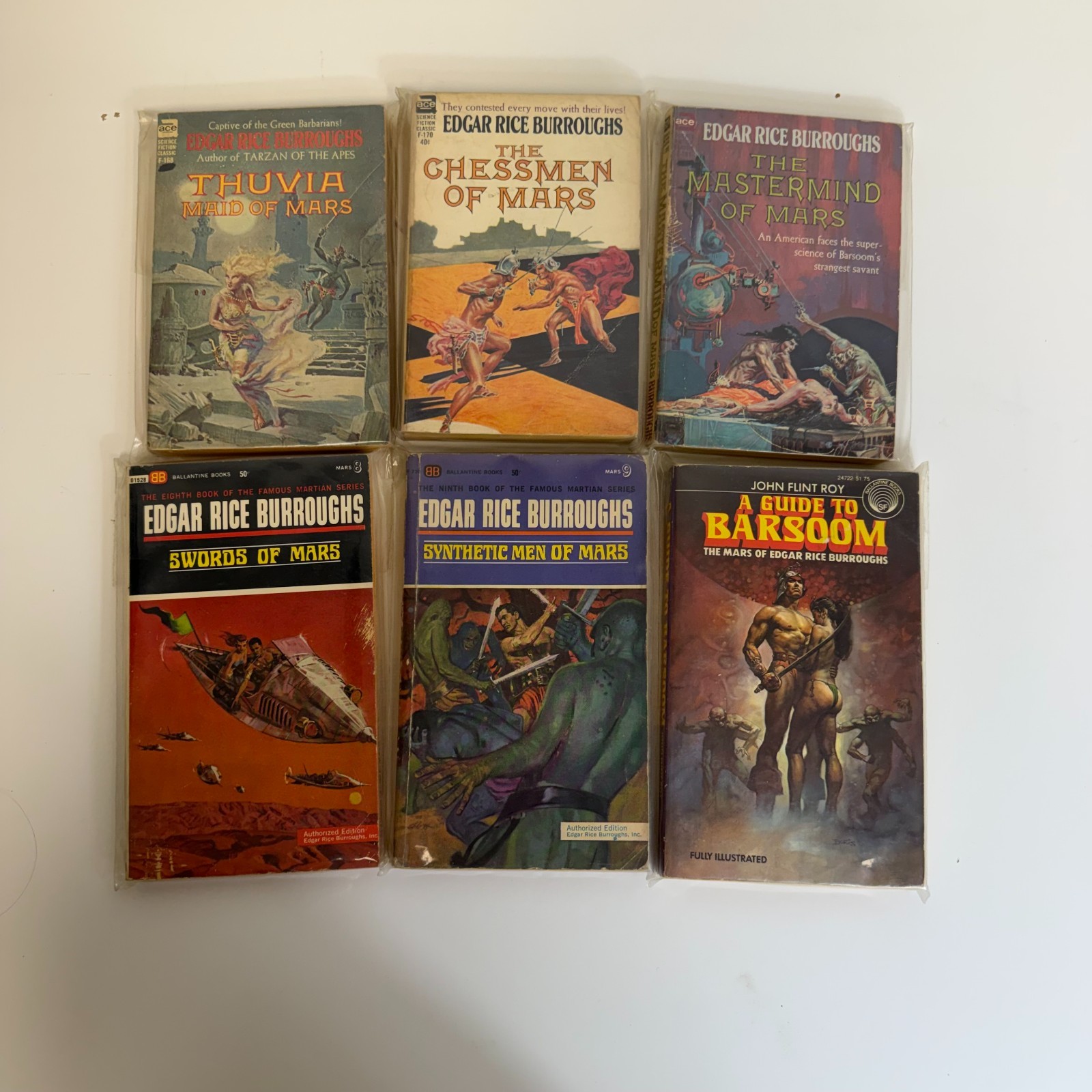 Edgar Rice Burroughs Lot Of 36 Vintage Paperback Books