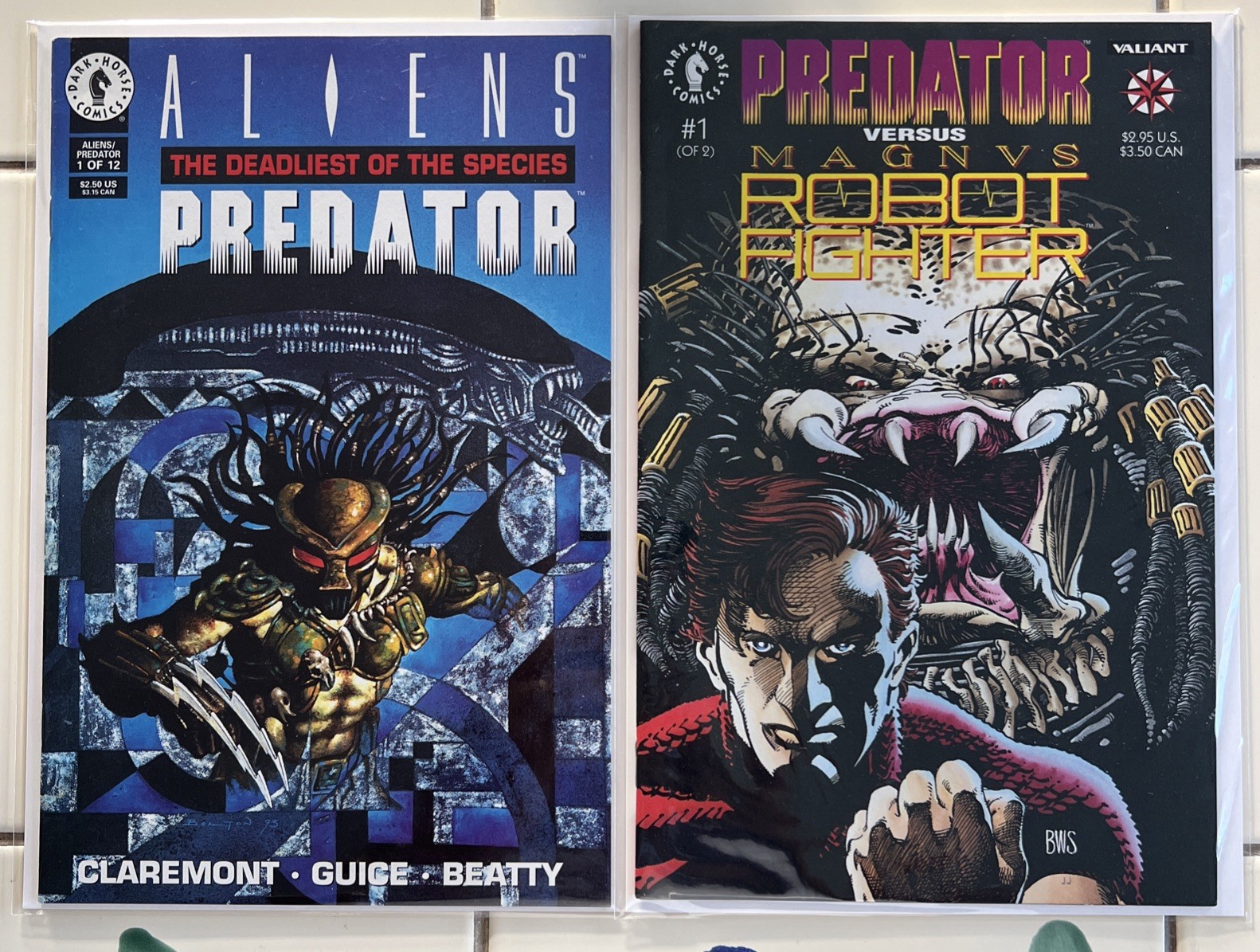 Aliens Predator Deadliest of the Species #1 + Predator v Magnus Robot Fighter #1