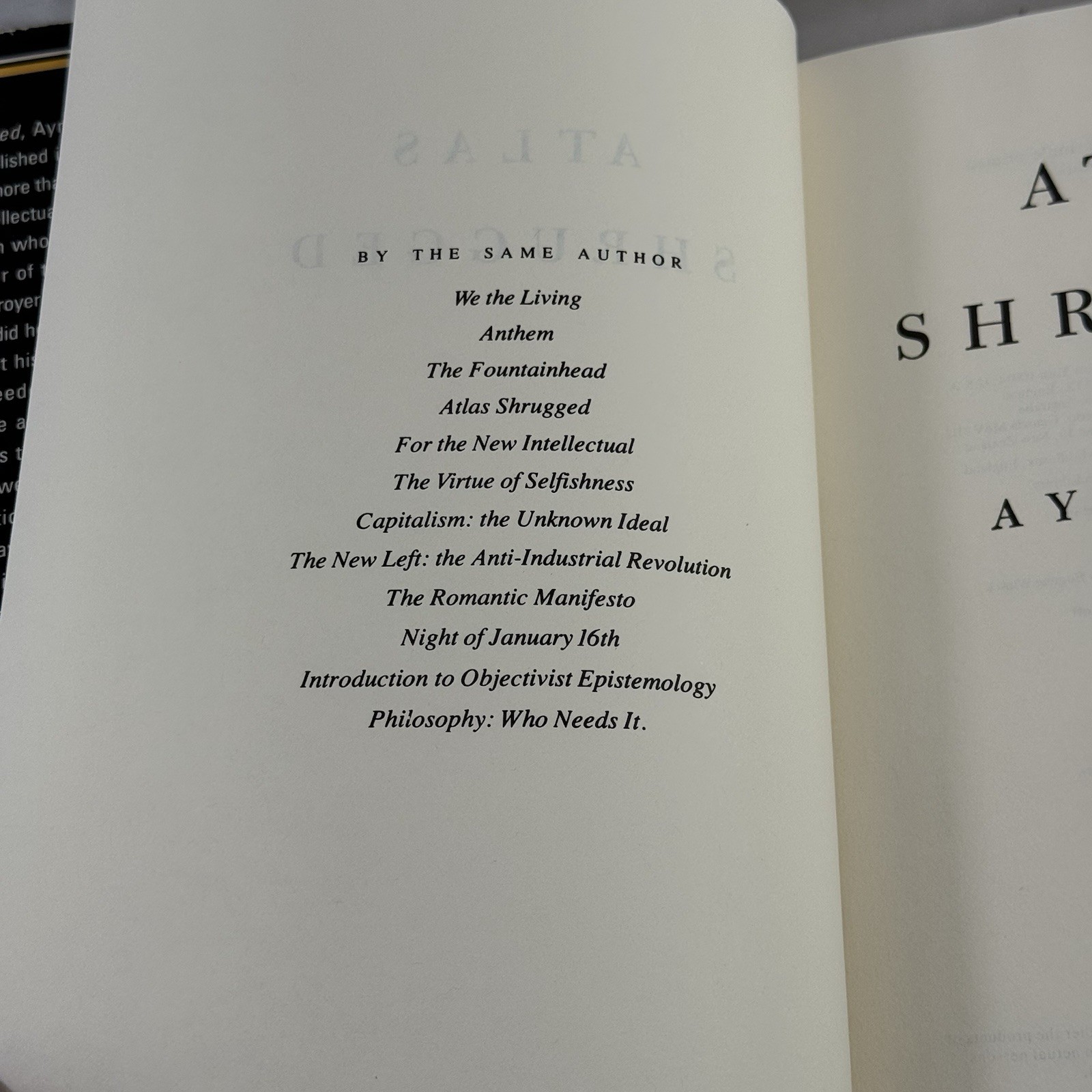 Ayn Rand ATLAS SHRUGGED: 35th Anniversary 1st Edition 1st Printing HC DJ