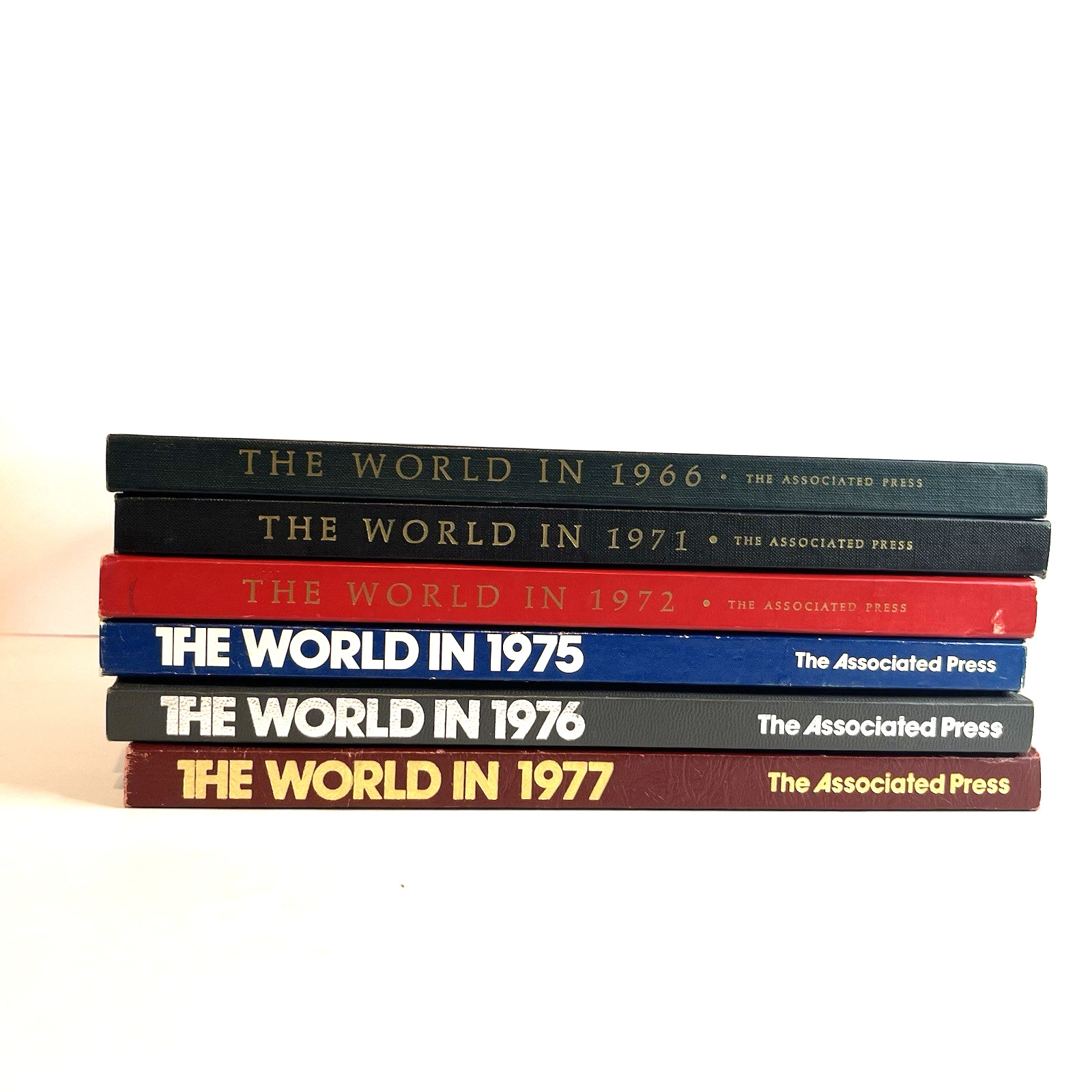 Vintage The World In 1966 Book Series Mix Lot of 6 Hardcover by Associated Press