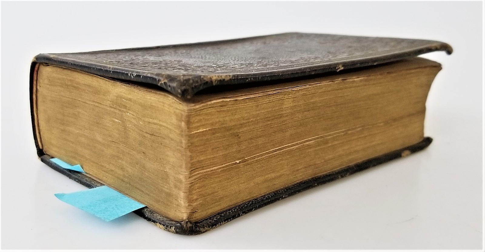 1856 antique LEATHER METHODIST HYMNS bible 736 pages bible christian prayer