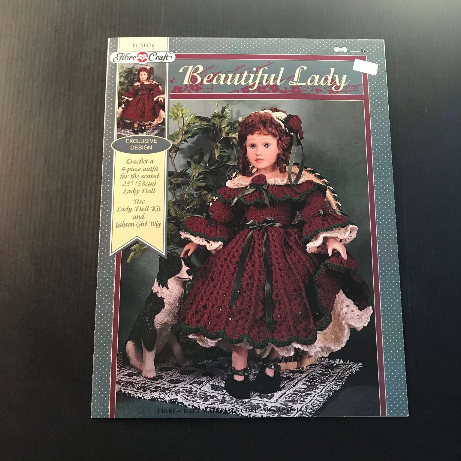 Beautiful Lady Roberta Smick FCM476 1996 Crochet Pattern Doll Outfit