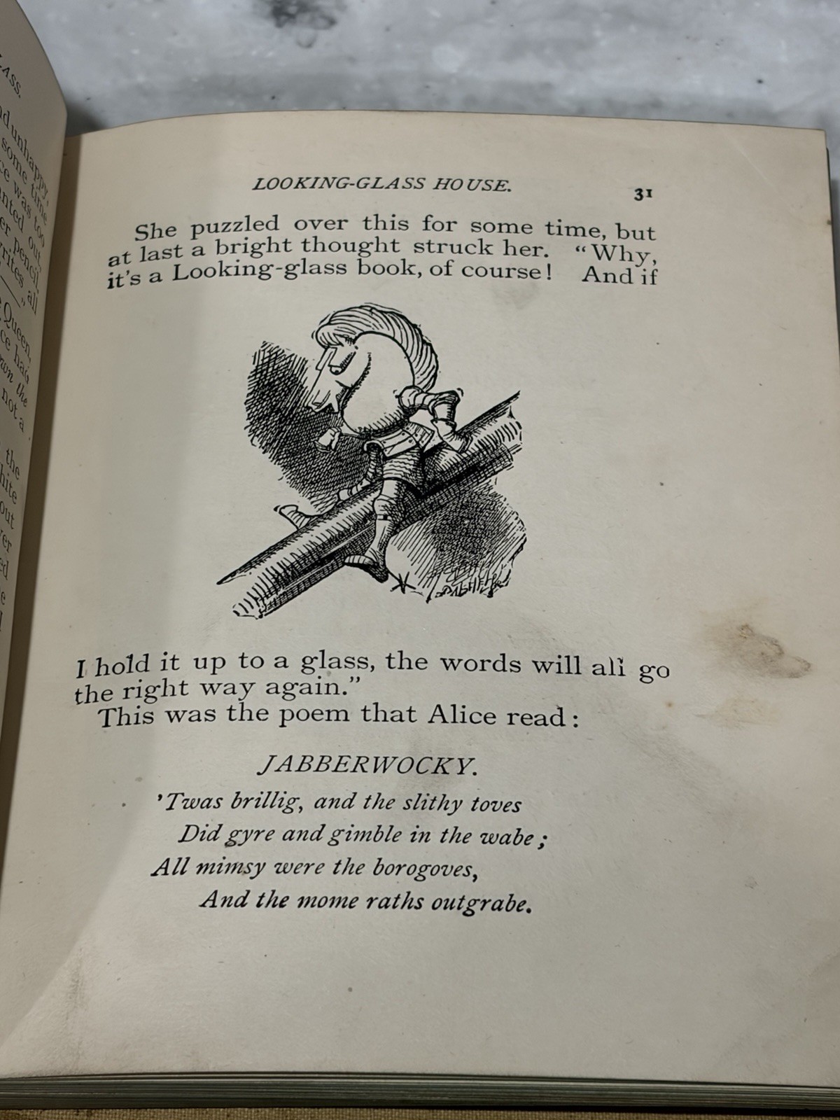 Through the Looking Glass Illustrated 1897 Antique Book Alice In Wonderland