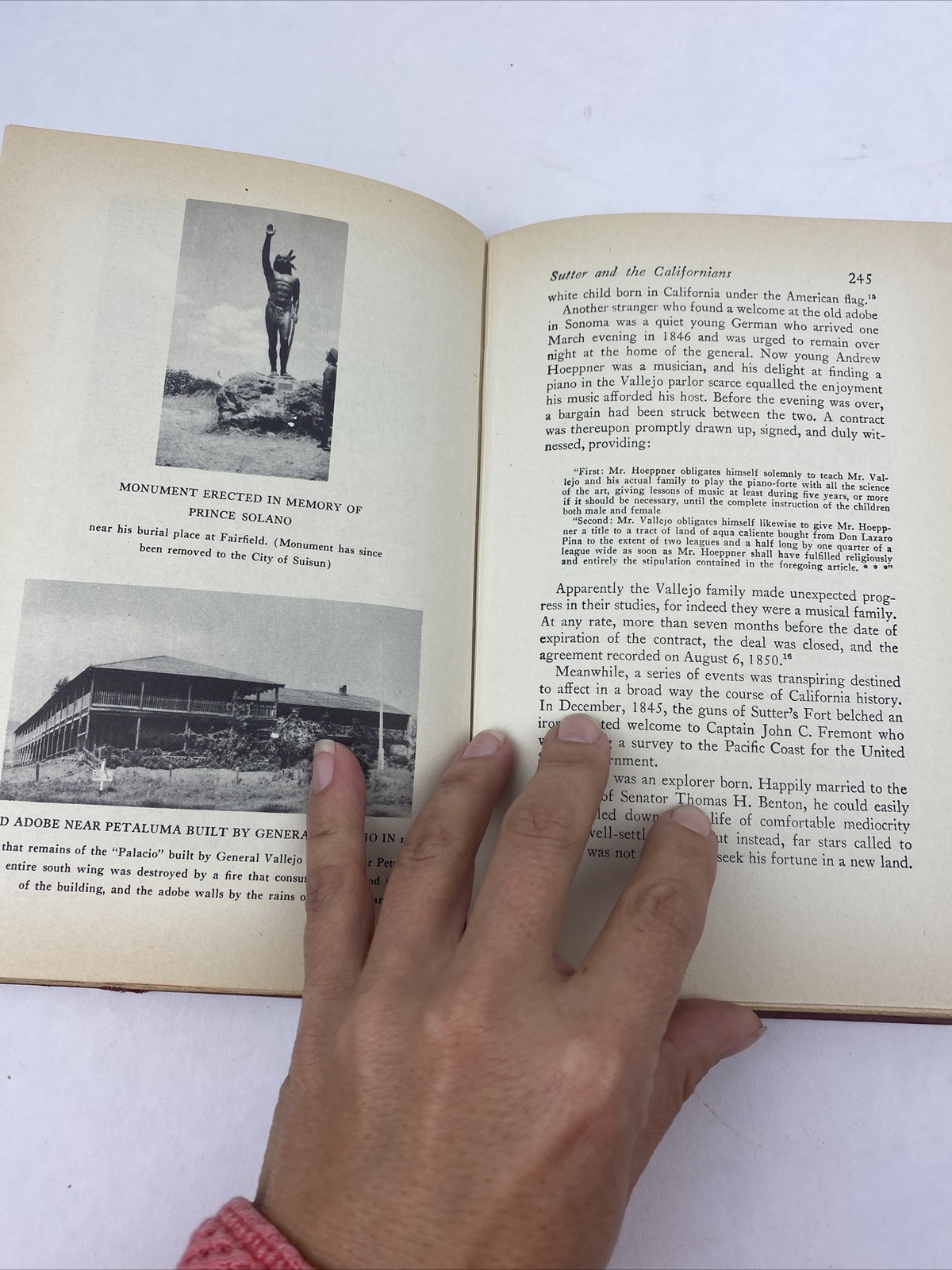 Vintage 1944 GENERAL M. G. VALLEJO Son Of California History Old California CA