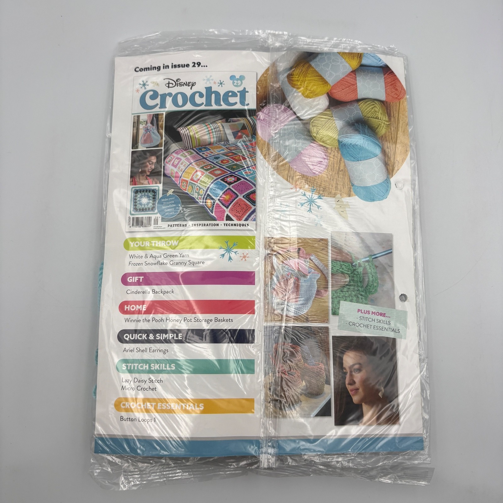 Disney Crochet Magazine #28 Coco Themed Pink Paper Cut Square Learn/Techniques