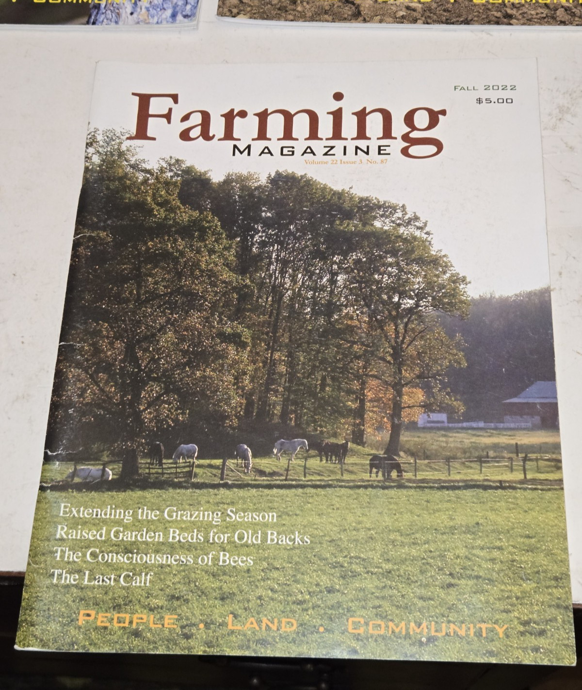 Farming Magazine Quarterly Lot People, Land, Community 2020s Stories, Education