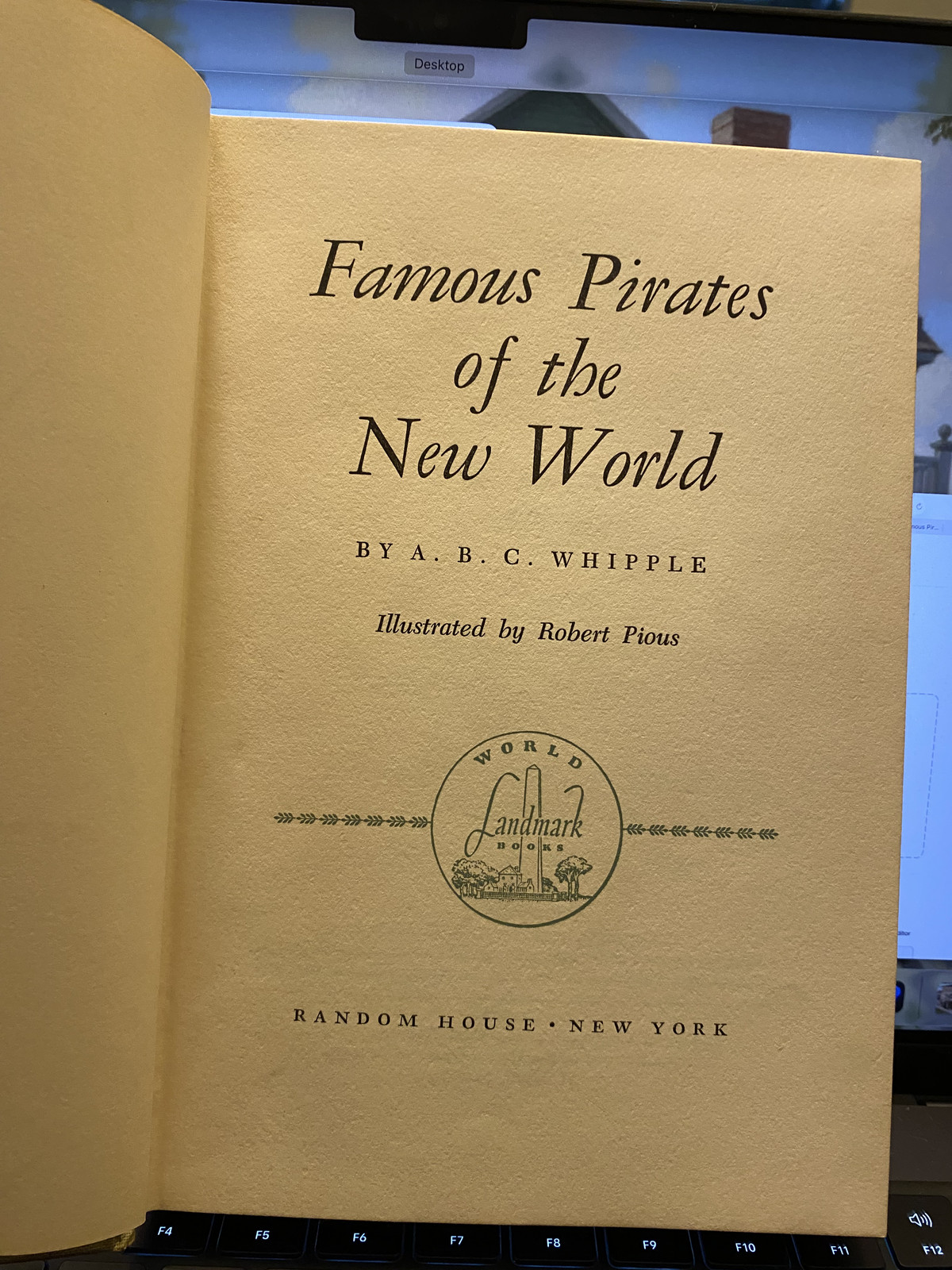 Famous Pirates of the New World A.B.C. Whipple Landmark HC 1st edition 1958
