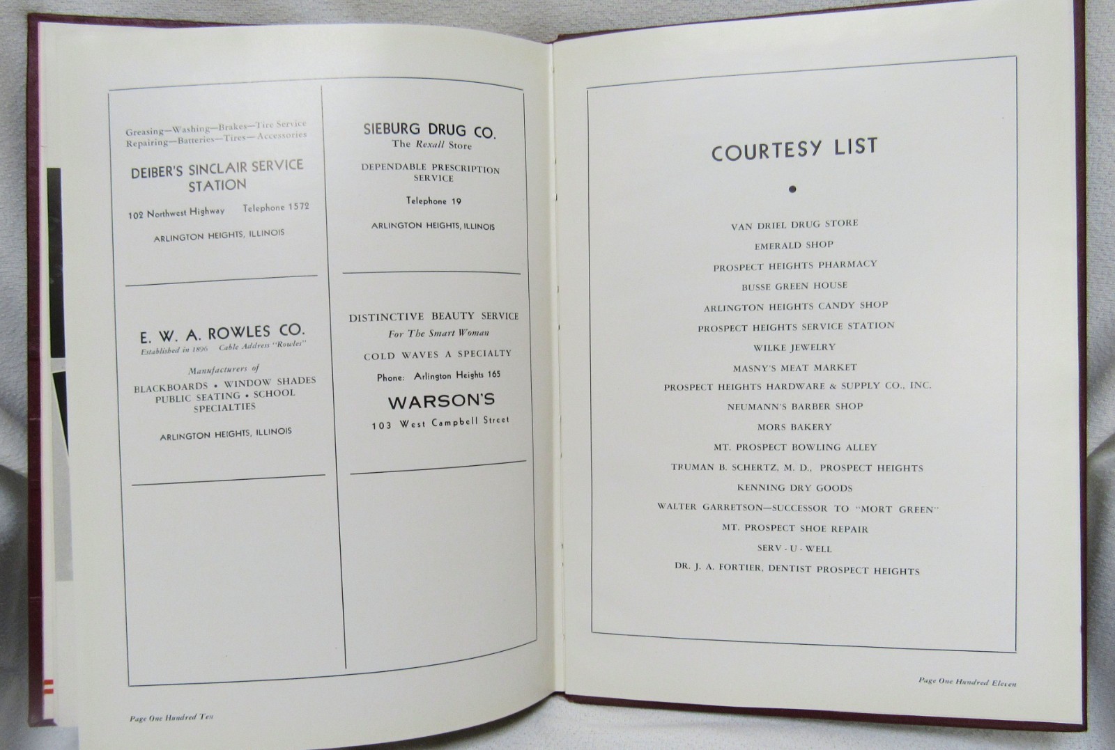 1946 The Heights Arlington Heights Illinois High School Yearbook Book