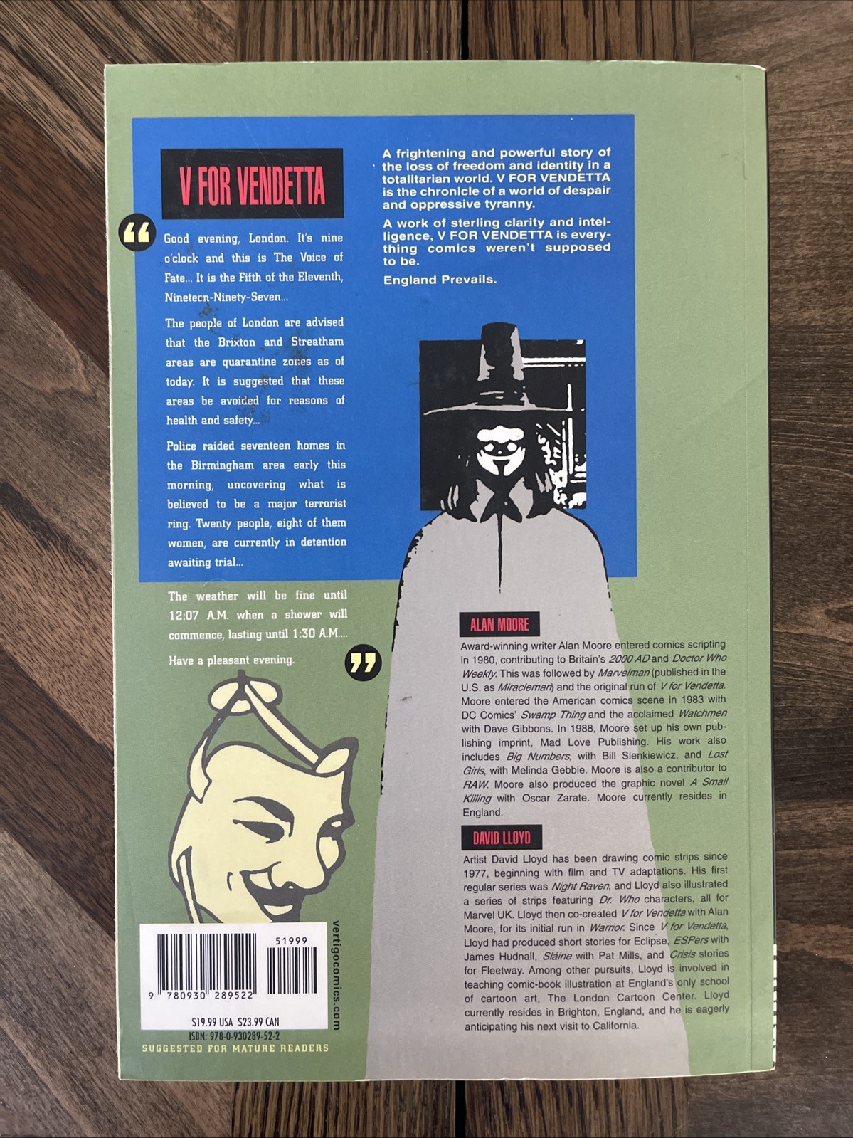 V for Vendetta – Paperback By Moore, Alan – VERY GOOD