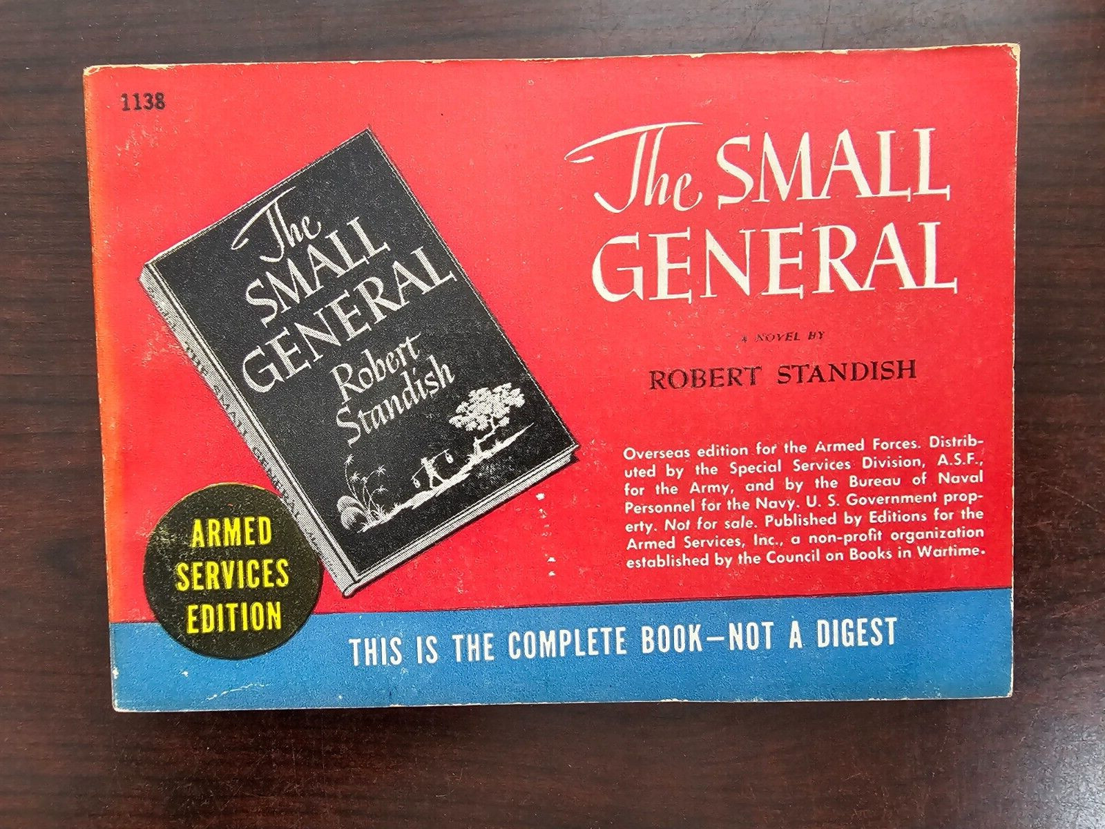 THE SMALL GENERAL by Robert Standish, Armed Services Edition #1138
