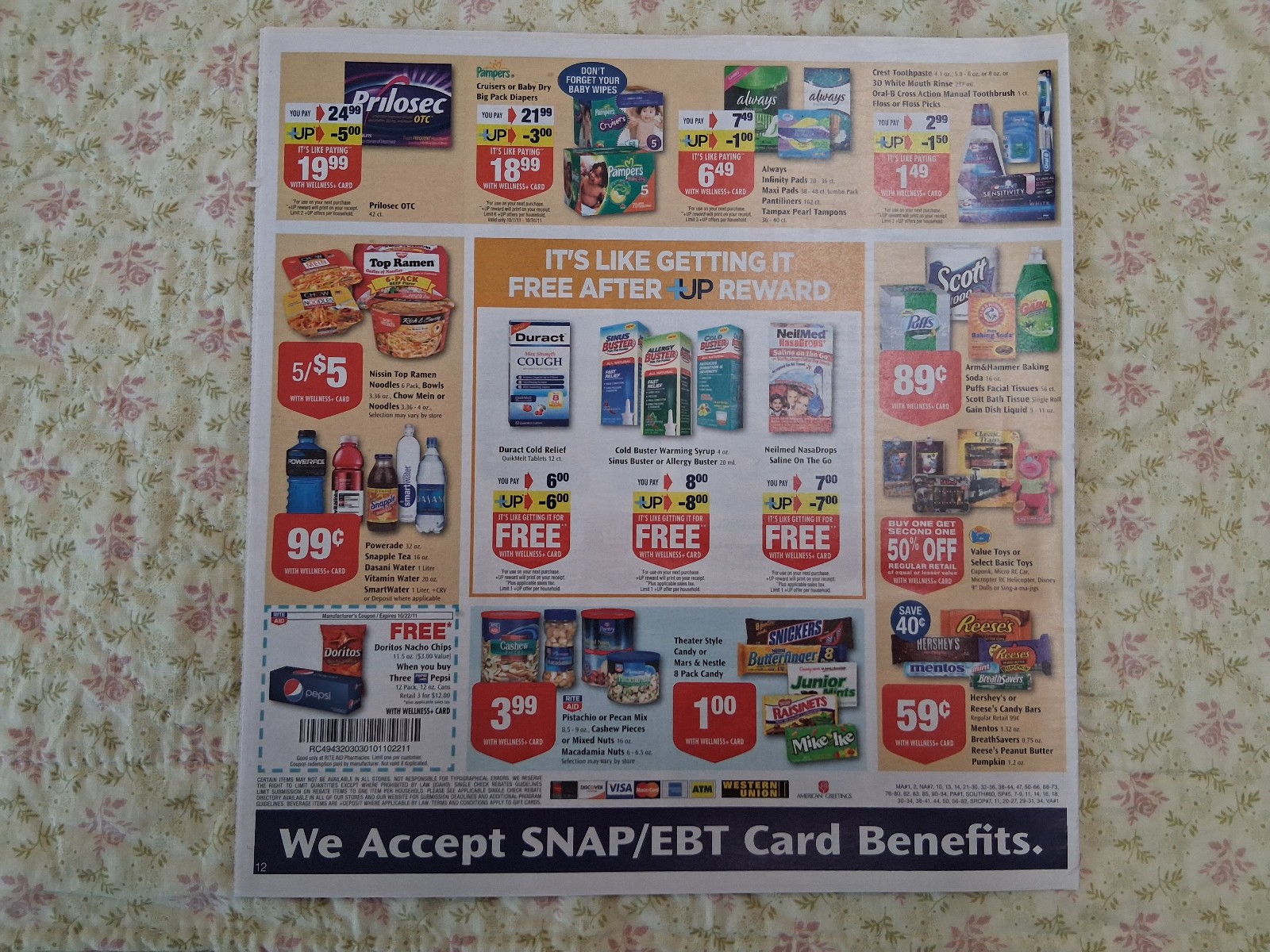 Vintage 2011 Rite Aid Pharmacy Ad Weekly Store Flyer Brochure Halloween Mask