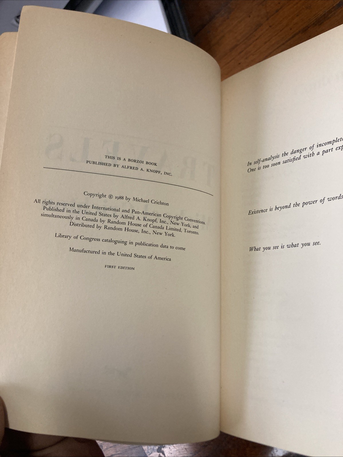 TRAVELS Michael Crichton RARE ARC Special Reader’s Edition 1988 Advance Proof!