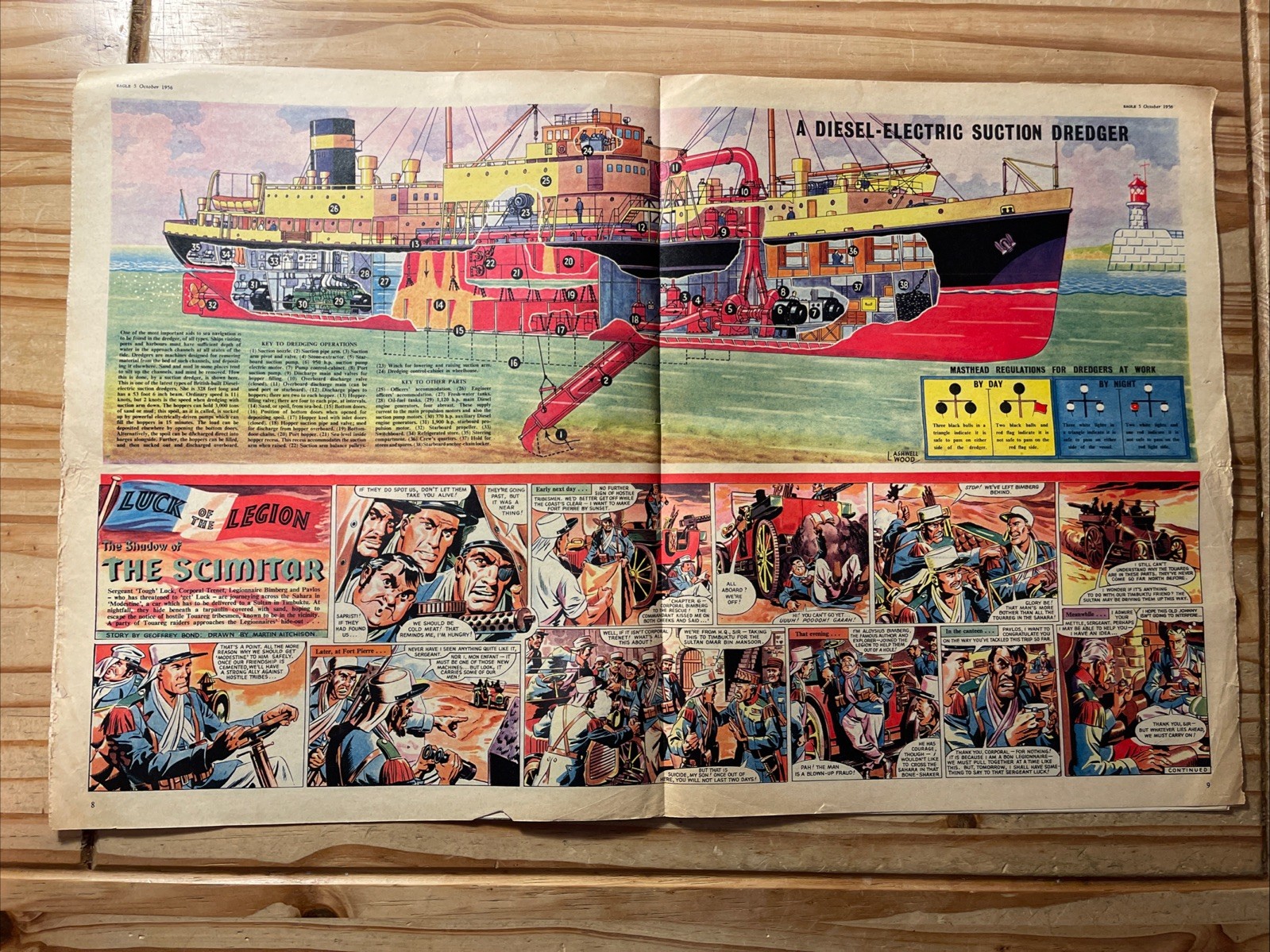Eagle Comic X10 G to VG 1956 Vol 7 #40 to 49 Consecutive, Dan Dare