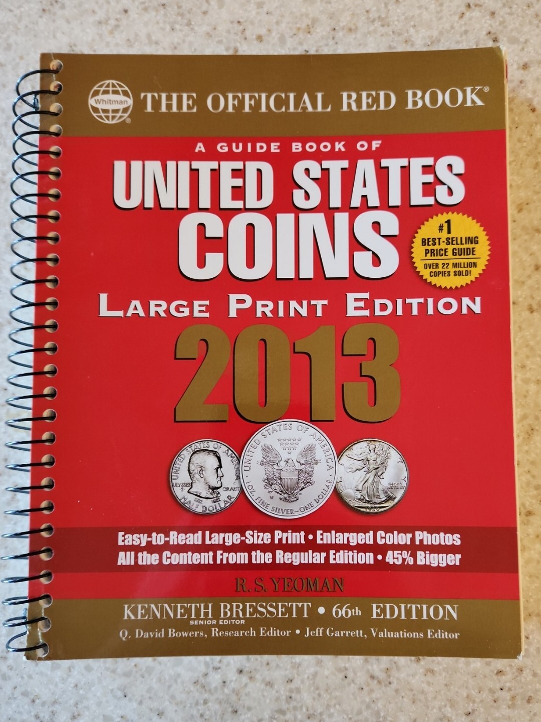 THE OFFICIAL RED BOOK OF U.S. COINS ~ LARGE PRINT EDITION ~ 2013 ~ 448 PAGES