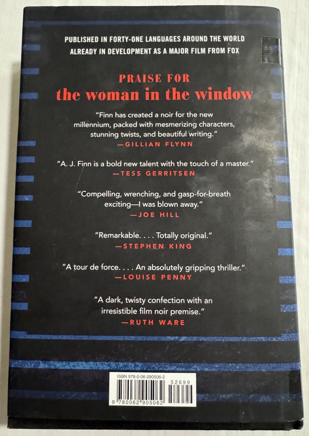 A J Finn The Woman In The Window Signed Special First Edition 2018 Hardcover