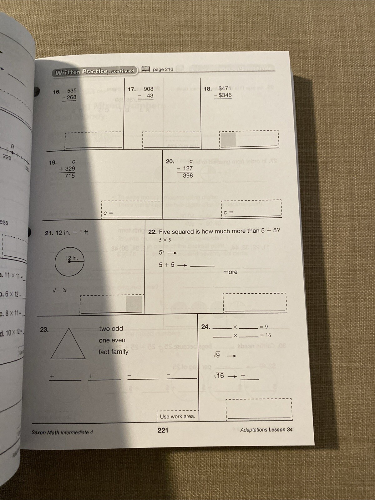 Student Workbook (Saxon Math Intermediate 4)