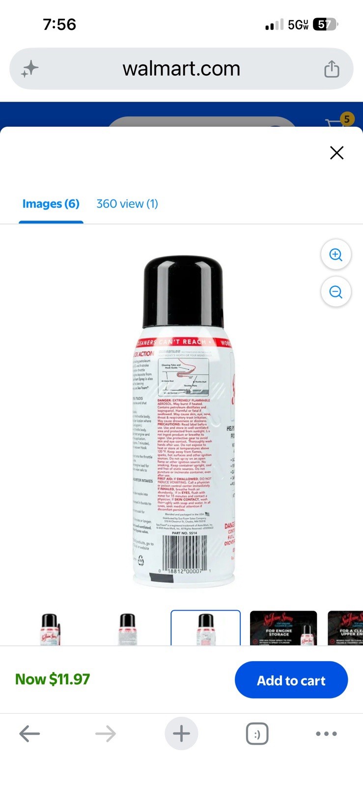 Sea Foam SS14 Cleaner and Lube – 12oz.