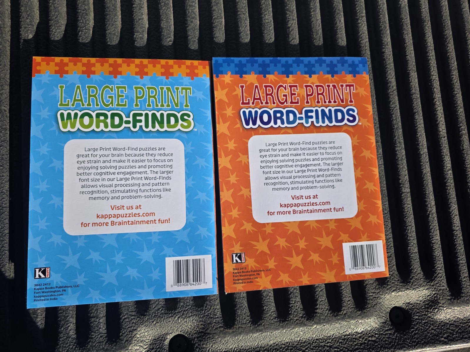 2 New Large Print Word-Finds Puzzle Books Kappa Games Vol #453-454