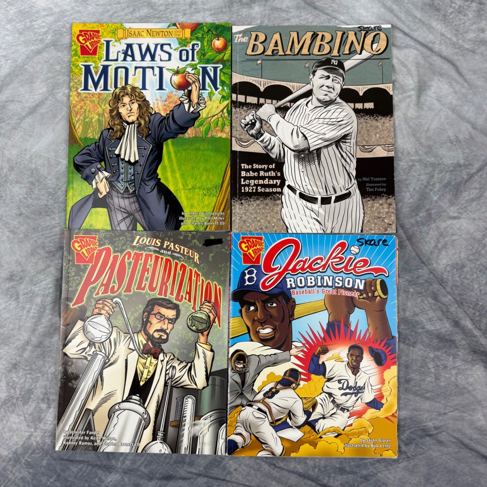 Graphic Library Capstone Press Biography Graphic Novel Lot of 12 History Science