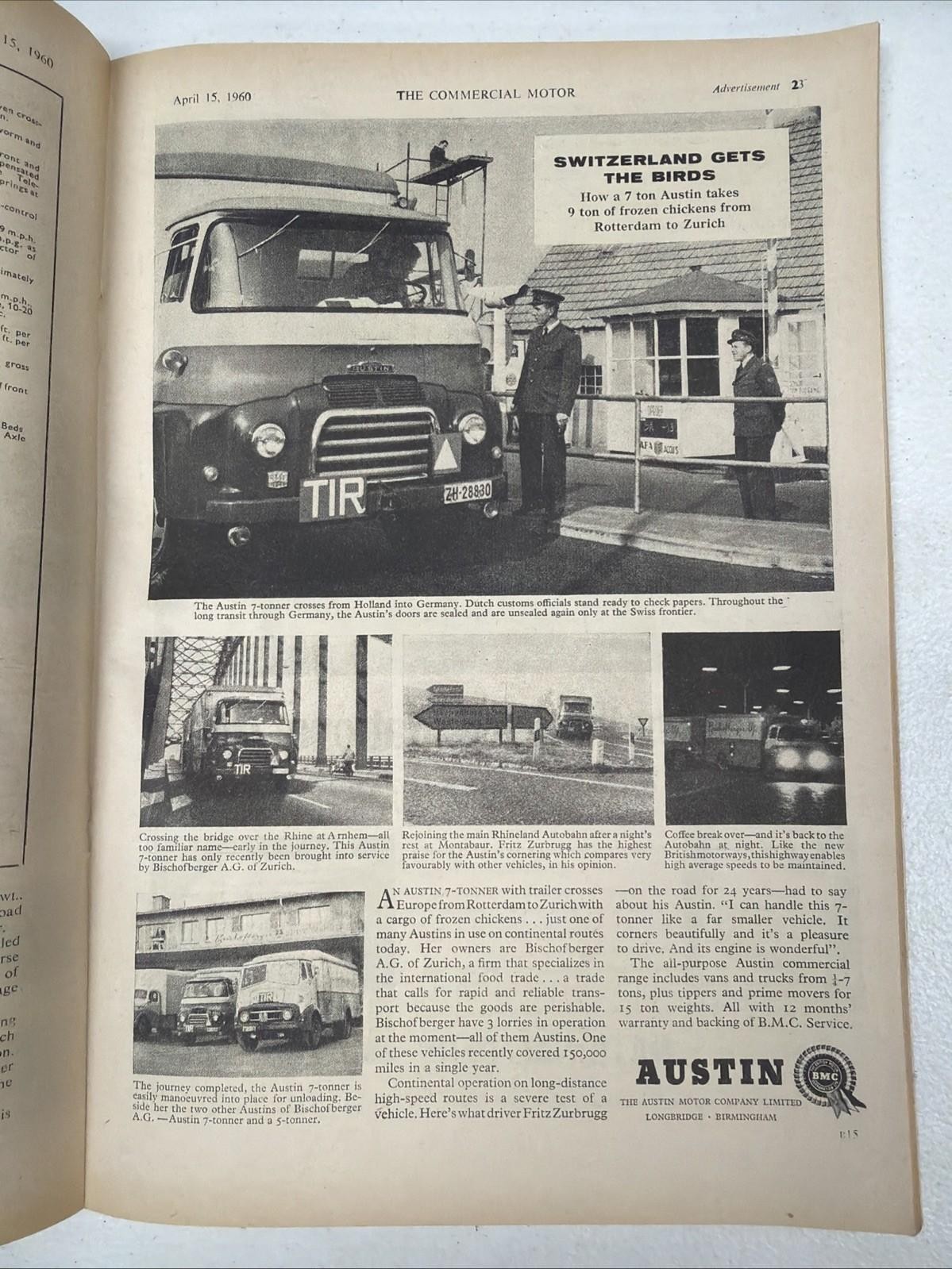Commercial Motor Magazine 15 April 1960 Commer Cars LTD. 58 Pages