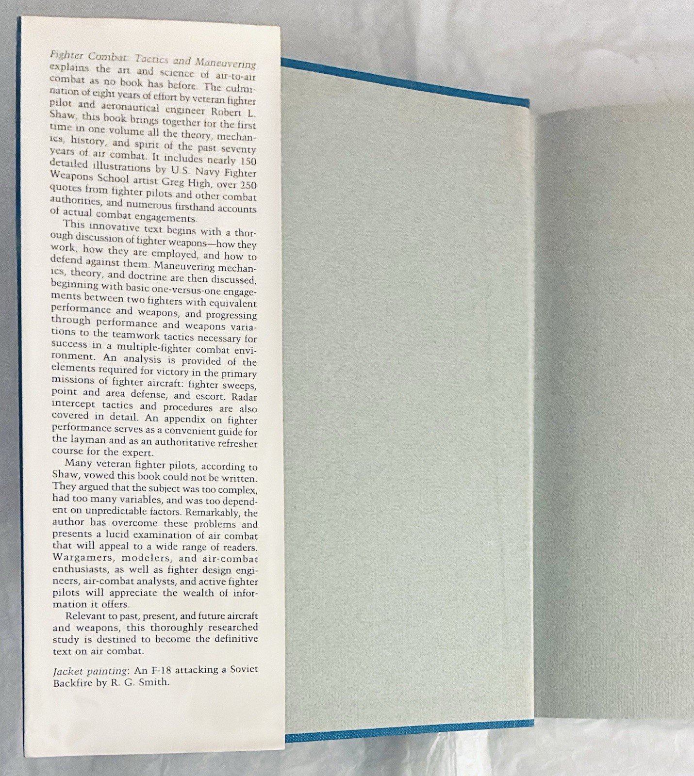 Fighter Combat Tactics and Maneuvering by Robert Shaw Naval Institute Press 1985