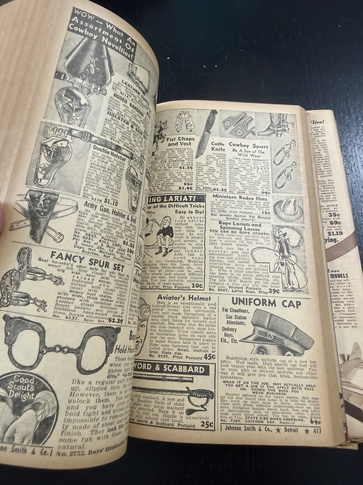 Johnson Smith Company & Co Catalog 1941-42 NOVELTIES MAGIC Vintage HARDCOVER BK!