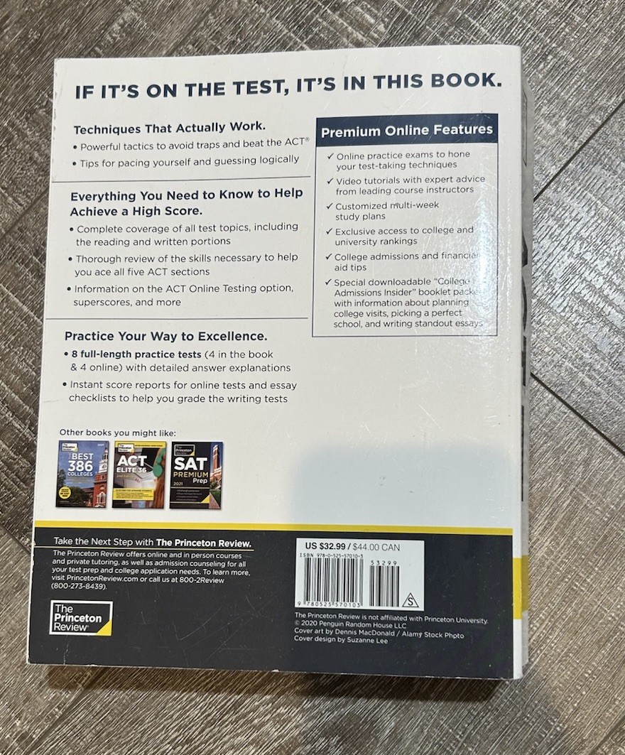 Princeton Review ACT Premium Prep, 2021: 8 Practice Tests + Content Review + Str