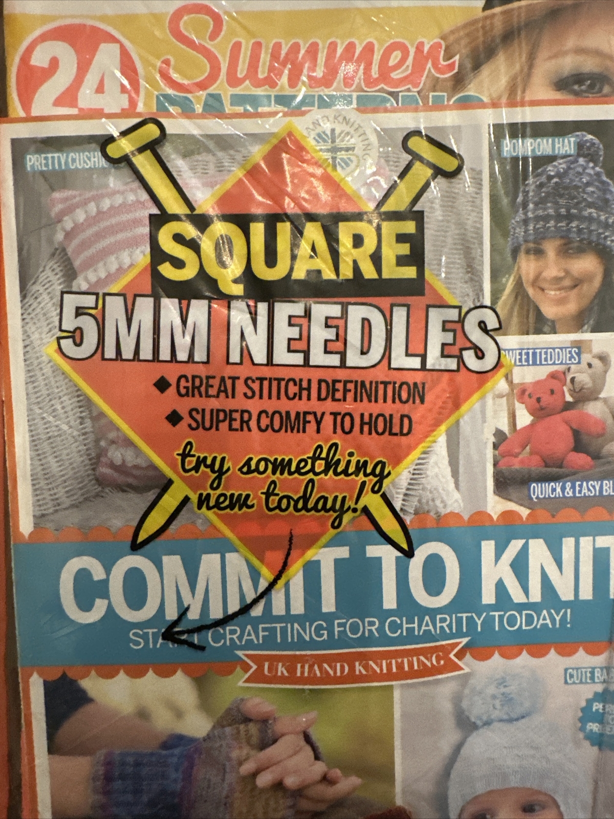 Simply Knitting UK Issue 160 2017 Square 5MM Needles Stitching
